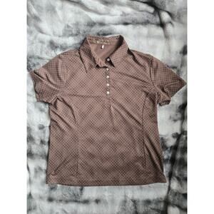 Nike Golf Polo Shirt – Men’s Large (12–14) Brown Pattern